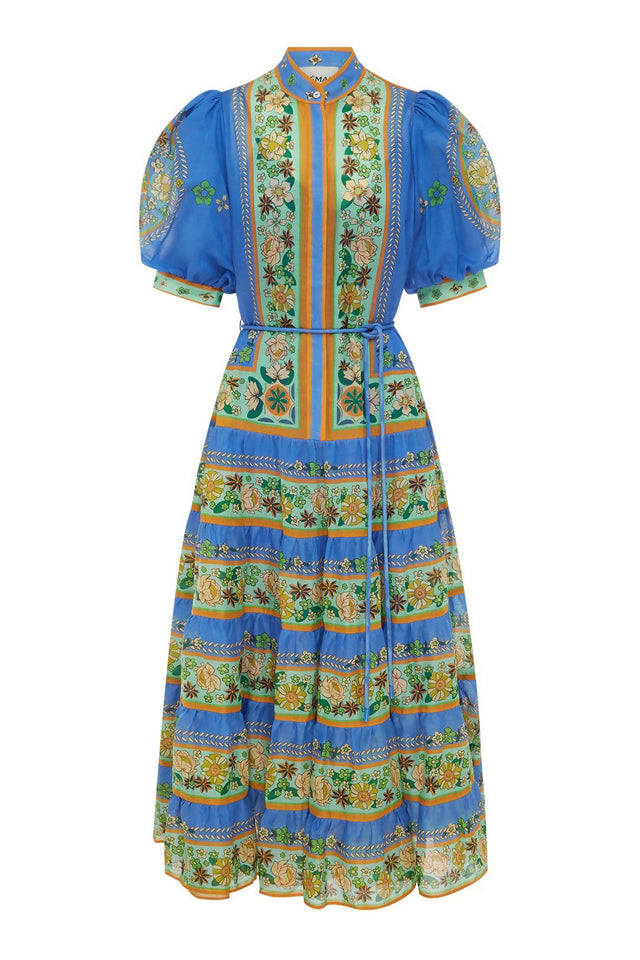 Alemais Linda Tiered Midi Dress Multi Size AU 14 - 14 / Multi - Dresses
