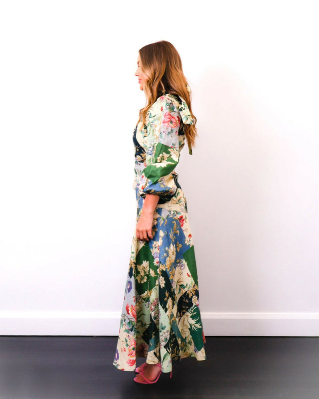 AlemaisLorettaPatchworkMidiDressSideView