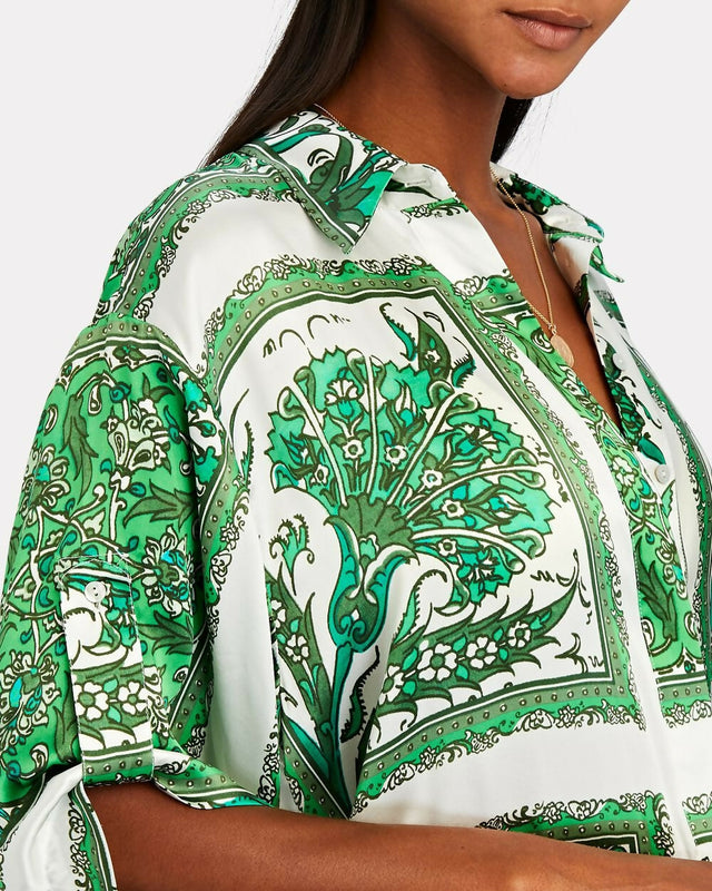 Alemais Lucille Lounge Shirt and Pants Silk Set Size 6 - 6 / Print - Outfit Sets