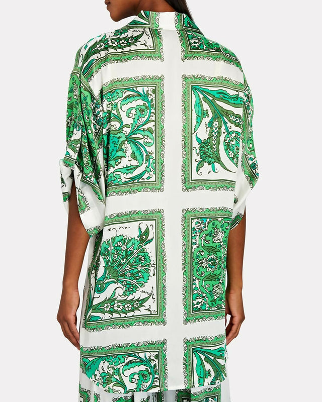 Alemais Lucille Lounge Shirt and Pants Silk Set Size 6 - 6 / Print - Outfit Sets