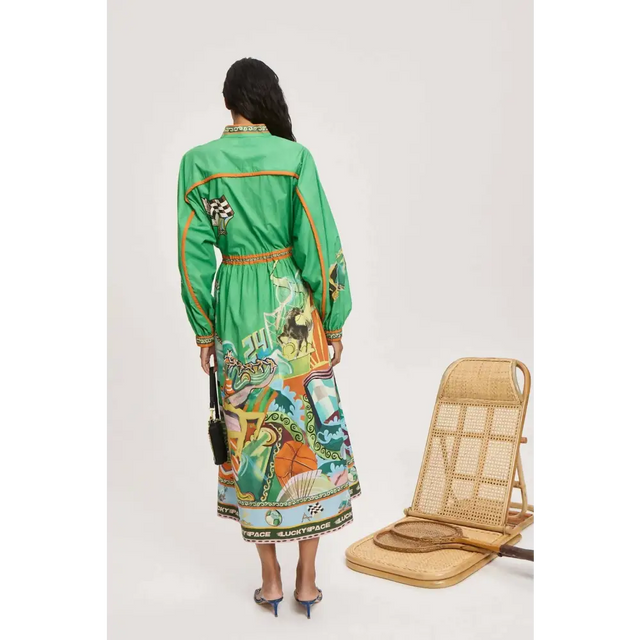 Alemais Lucky Pace Shirtdress Green Size 10 & Size 14 - Dresses