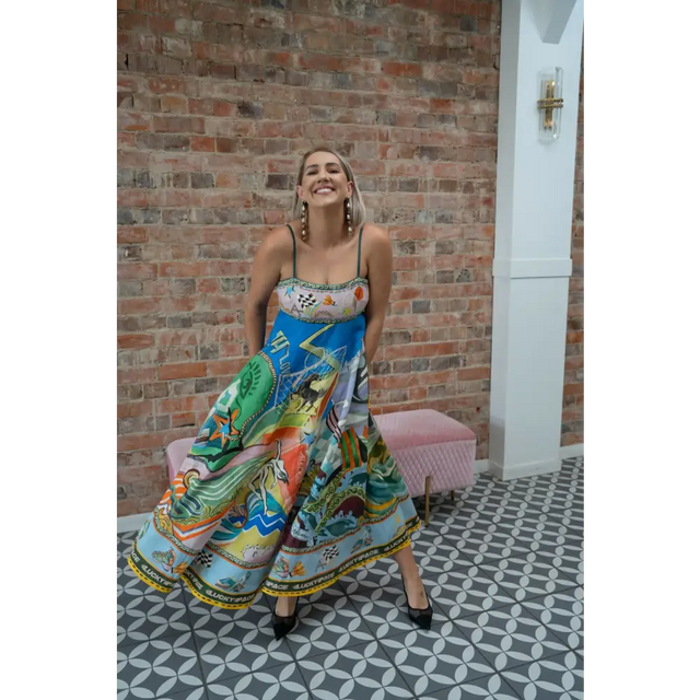Alemais Lucky Pace Sundress Multi Size 8 12 & 16 - Dresses