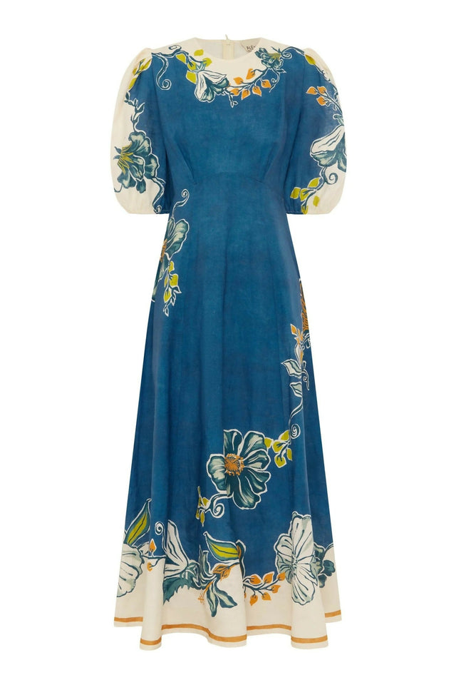 Alemais Luda Midi Dress Size 12 - 12 / Blue - Dresses