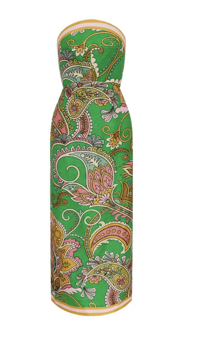 Alemais Marion Bodice Dress - 12 / Green - Dresses