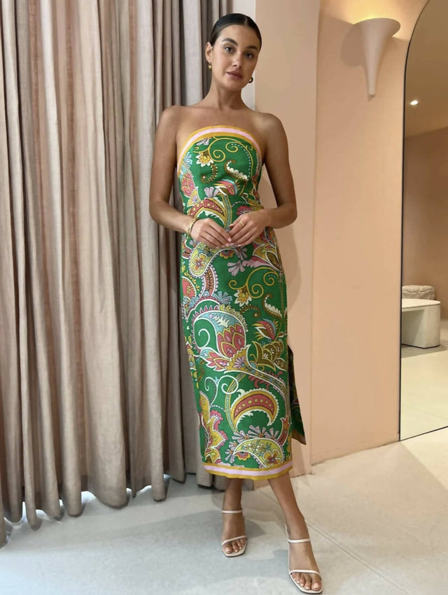 Alemais Marion Bodice Dress - 12 / Green - Dresses