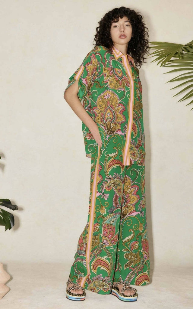 ALEMAIS - Alemais Marion Silk Shirt and Pant Set