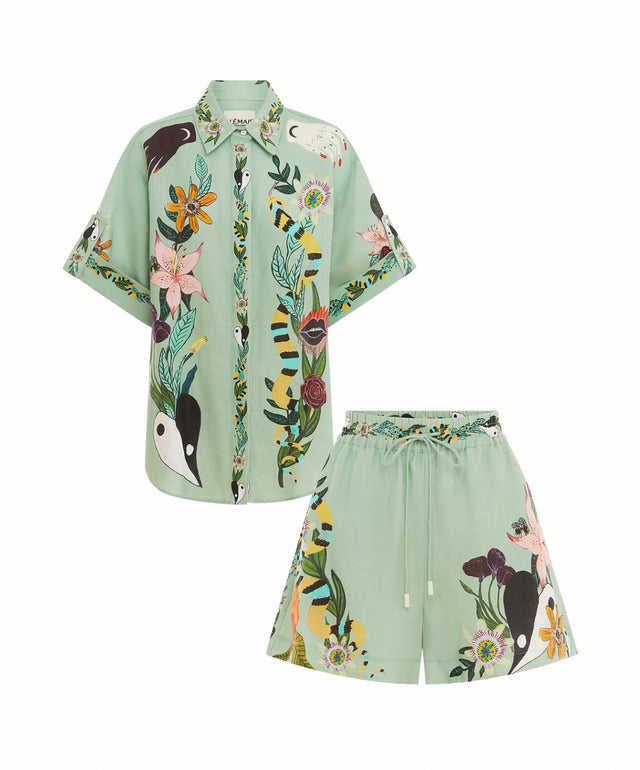 ALEMAIS - Alemais Meagan Linen Shirt and Short Set