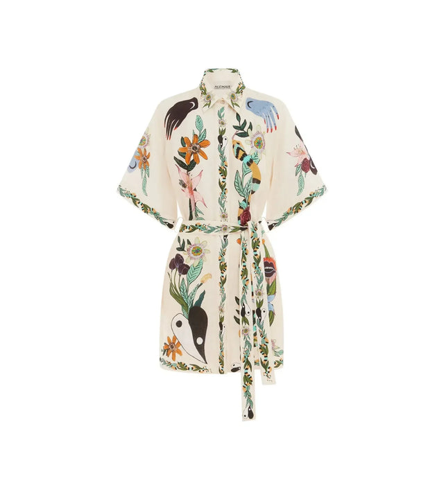 Alemais Meagan Mini Dress Floral Size 10 - 10 / Print - Dresses