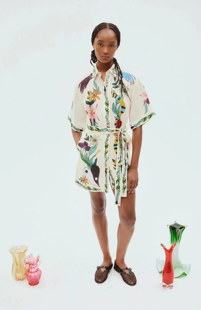 Alemais Meagan Mini Dress Floral Size 10 - 10 / Print - Dresses