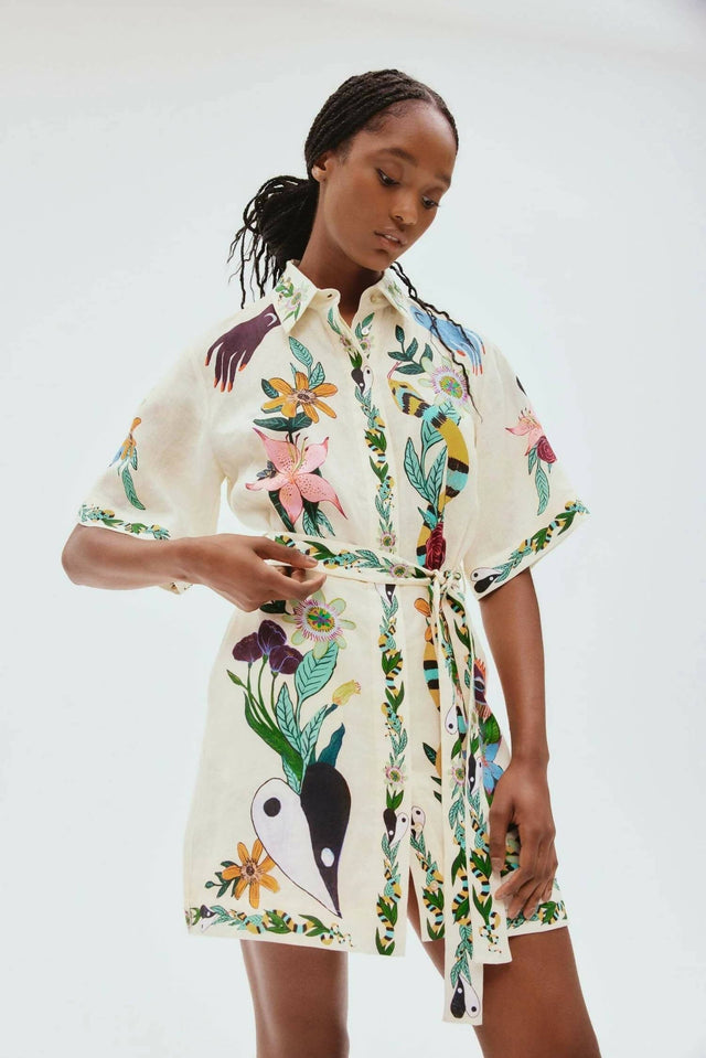 Alemais Meagan Mini Dress Print Size 16 - 16 / Print - Dresses