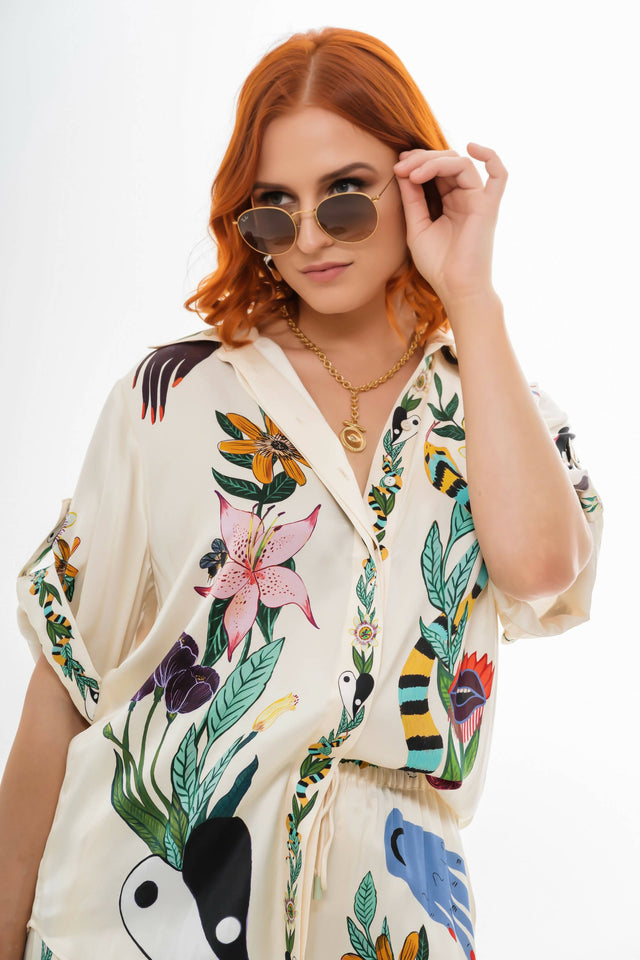 Alemais Meagan Silk Shirt and Pant Set Print Size 14 & 16 - Outfit Sets