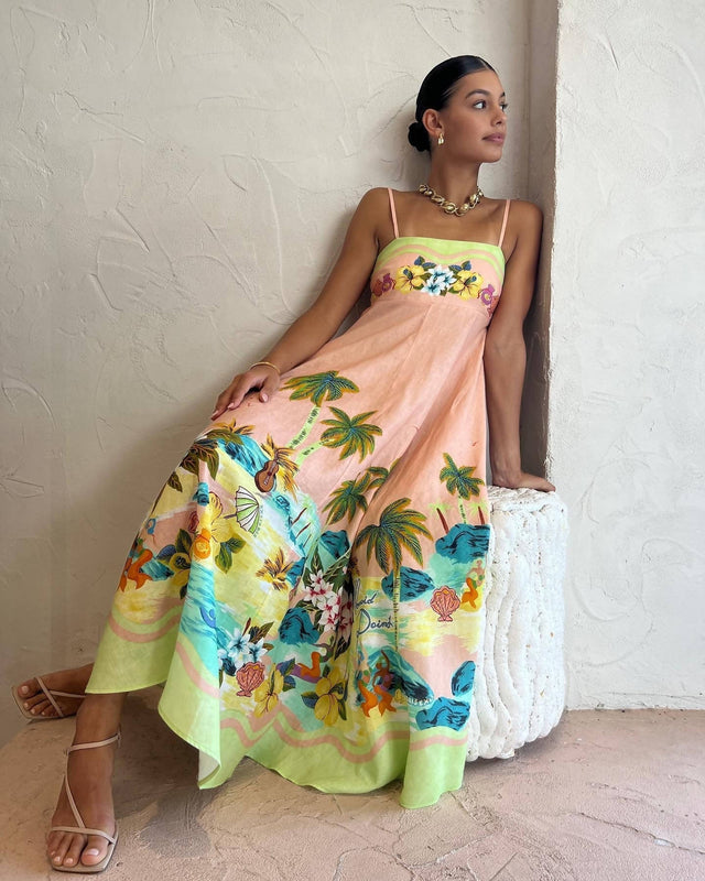 Alemais Mermaid Point Sundress Size 10 - 10 / Print - Dresses