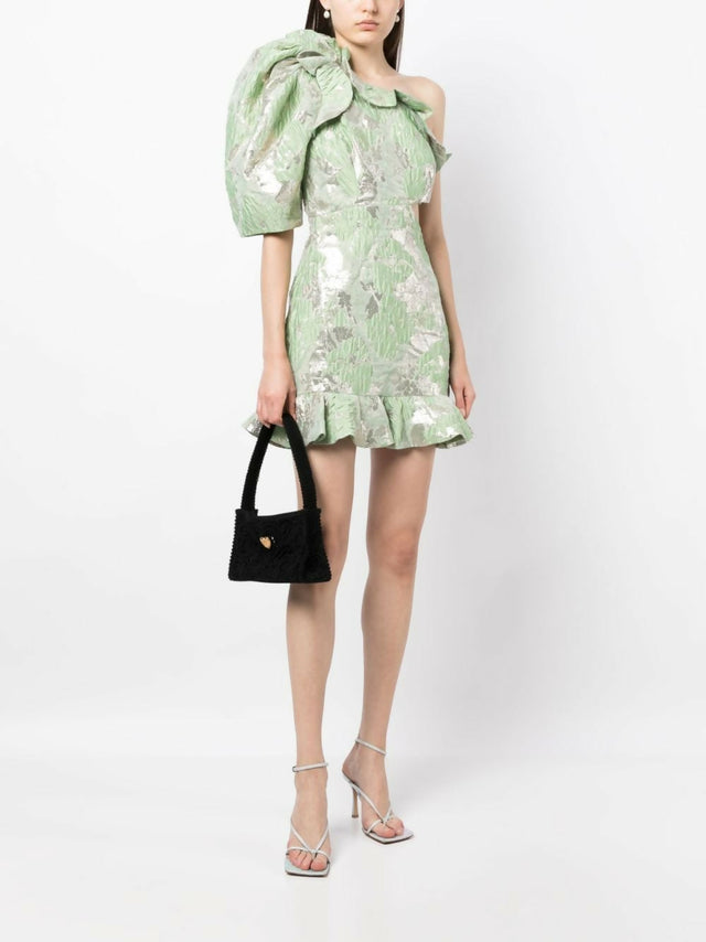 Alemais Mira One Shoulder Mini Dress Green Size 10 - 10 / Green - Dresses