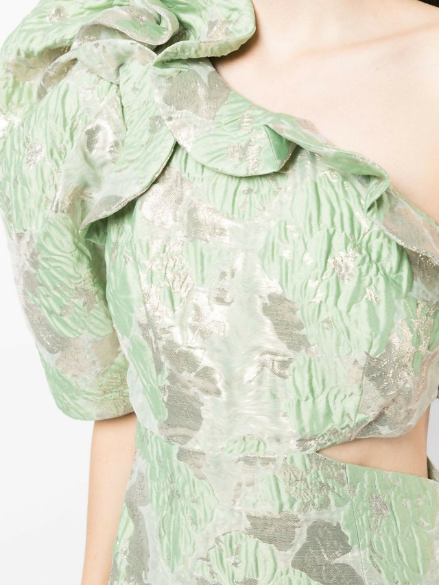 Alemais Mira One Shoulder Mini Dress Green Size 10 - 10 / Green - Dresses