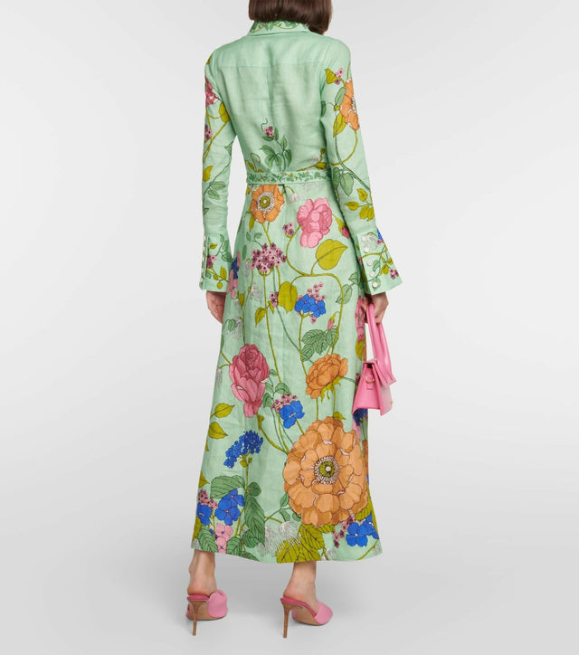 Alemais Olivia Shirtdress Midi Dress Size 8 - 8 / Green - Dresses
