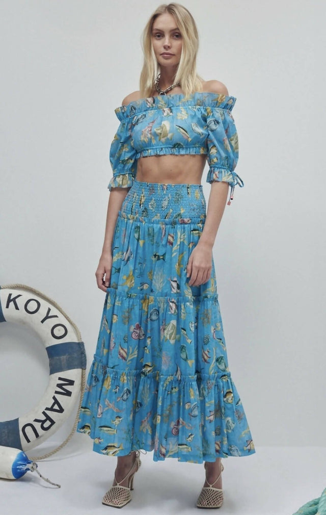 ALEMAIS - Alemais Otto Crop and Midi Skirt