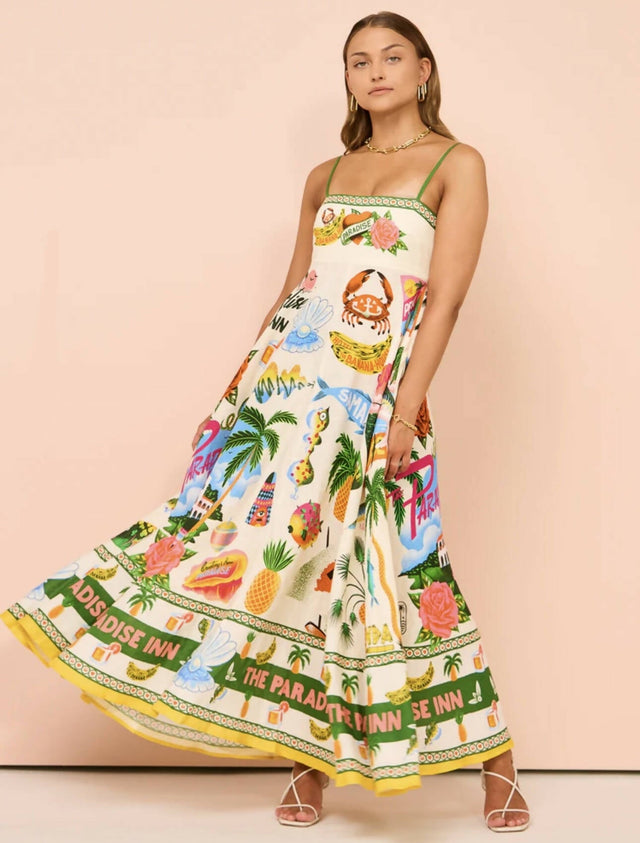 Alemais Paradiso Linen Sundress - Dresses