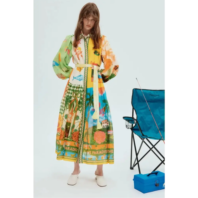Alemais Paradiso Midi Shirtdress Multi Print - 10 / Print - Dresses