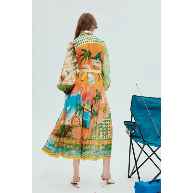Alemais Paradiso Midi Shirtdress Multi Print - 10 / Print - Dresses