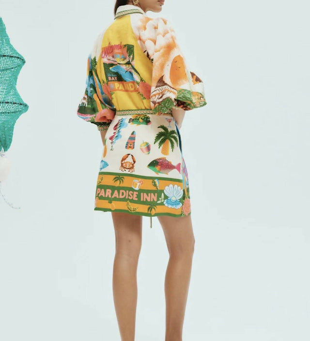 Alemais Paradiso Mini Dress - 8 / Print - Dresses