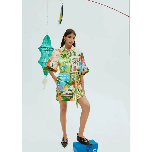 Alemais Paradiso Mini Dress in Multi Size AU 8 - 8 / Print - Dresses