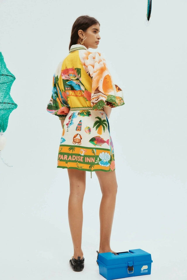 ALEMAIS - Alemais Paradiso Mini Dress Multi Print Size 10