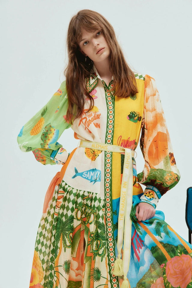 Alemais Paradiso Shirt Dress in Multi Size 14 - 14 / Multi - Dresses