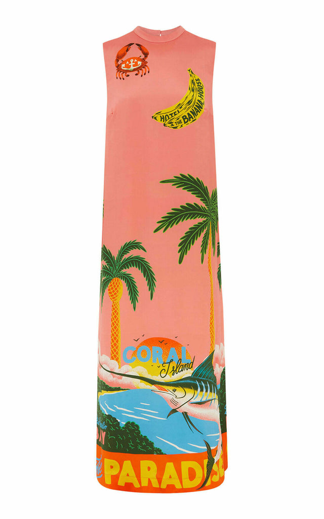 Alemais Paradiso Silk Midi Dress in Print Size 14 - 14 / Print - Dresses