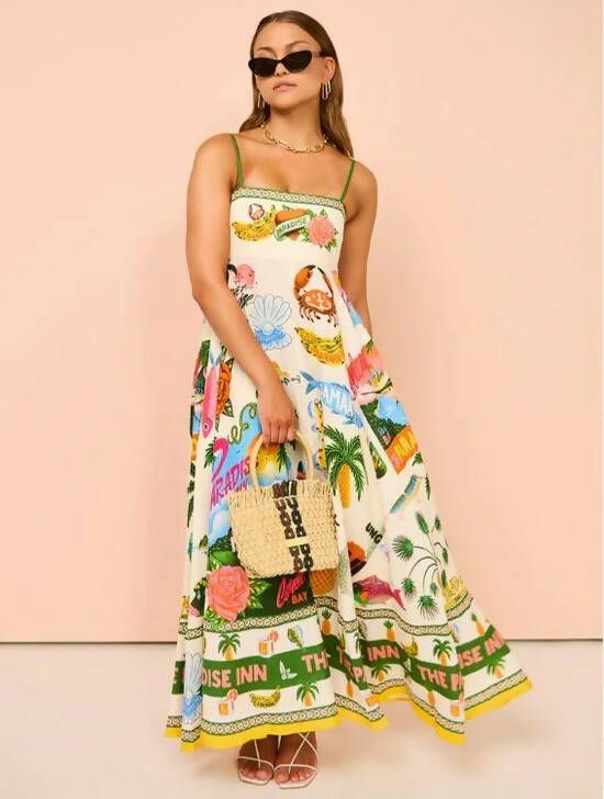 Alemais Paradiso Sundress in Multi Size 8 10 - Dresses