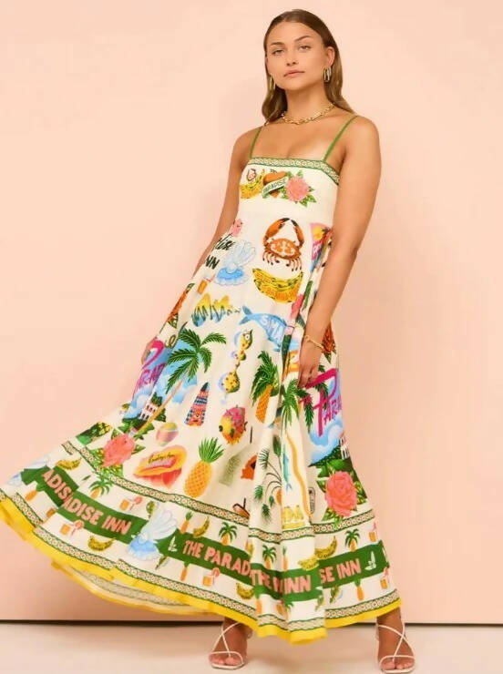 Alemais Paradiso Sundress in Multi Size 8 10 - Dresses