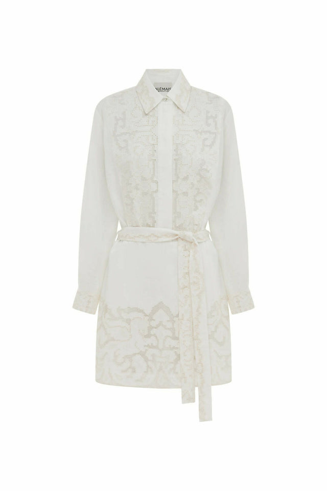 Alemais Pegasus Embroidered Mini Dress - 8 / White - Dresses