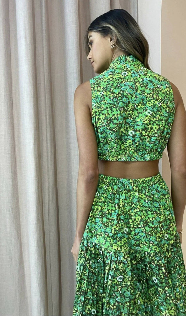 ALEMAIS - Alemais Phyllis Twist Front Pleat Dress