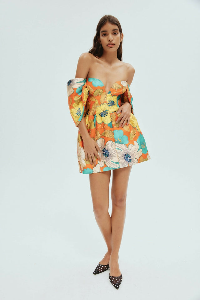 Alemais Piato Sculpted Mini Dress - 14 / Multi - Dresses