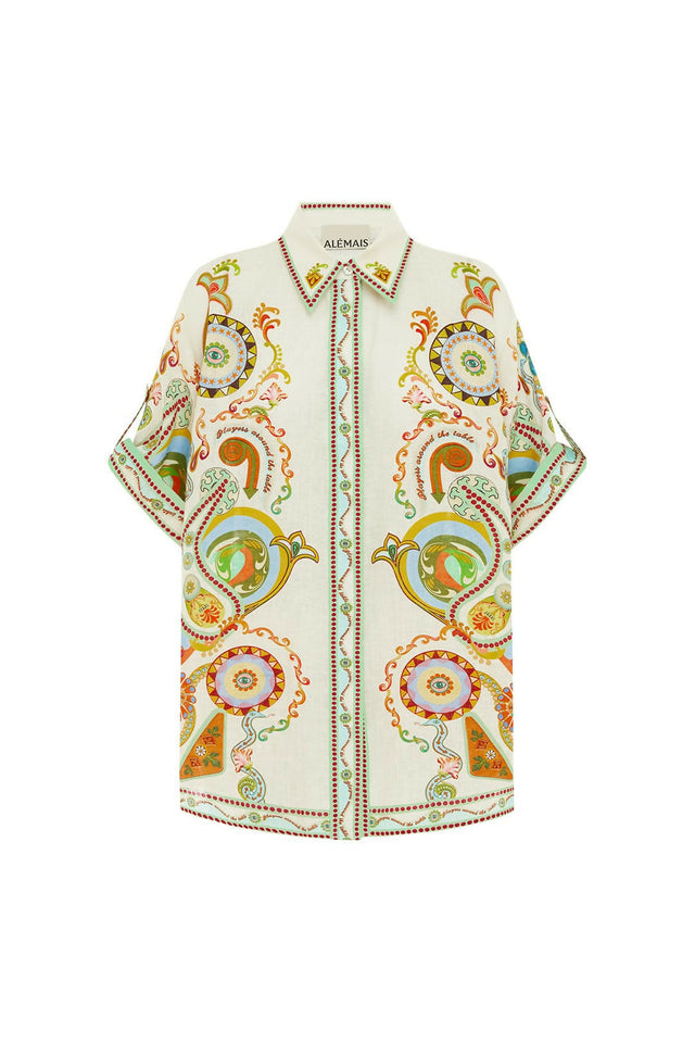 Alemais Pinball Linen Shirt and Short Set - Outfit Sets