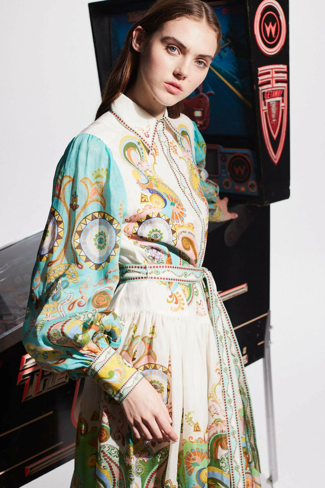 Alemais Pinball Shirtdress - 12 / Multi - Dresses