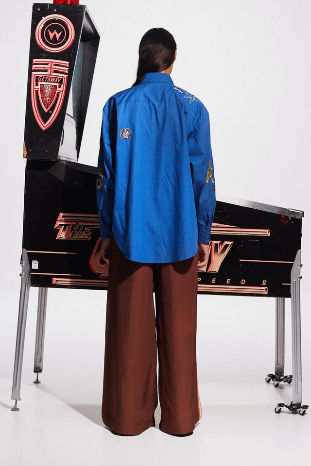 Alemais Players Embroidered Shirt Blue and Pants 16 - 16 / Blue - Outfit Sets
