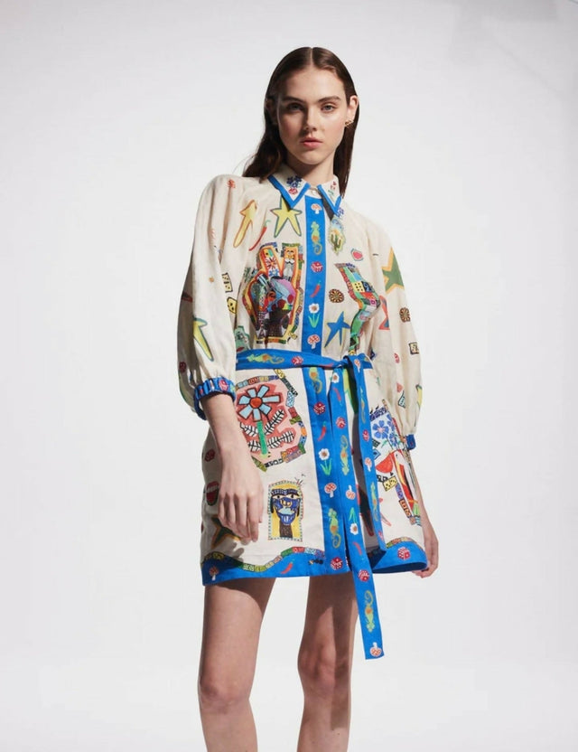 Alemais Players Mini Dress - 10 / Print - Dresses