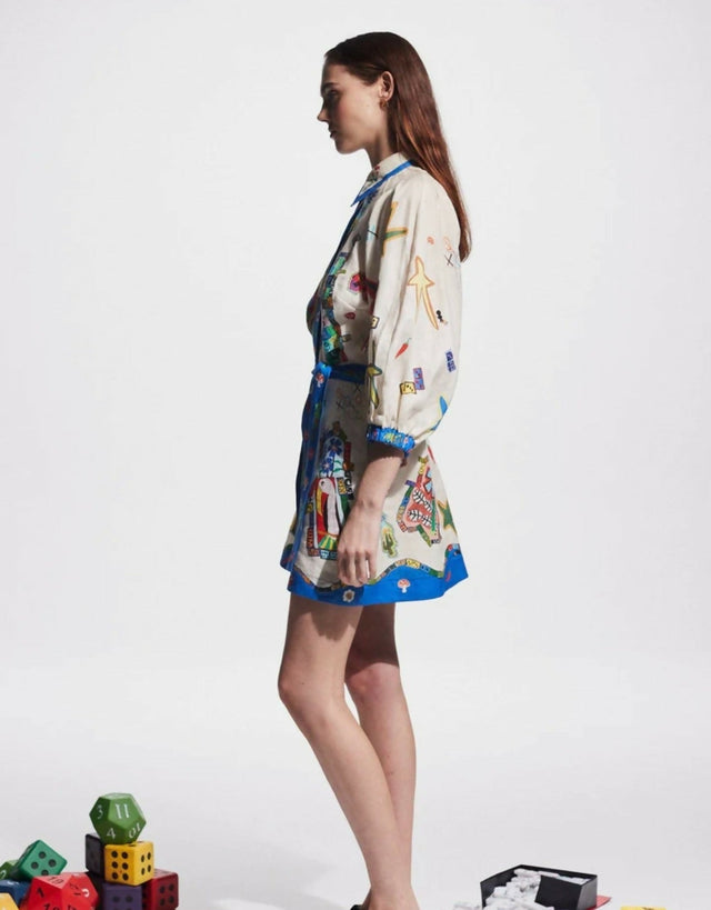 Alemais Players Mini Dress - 10 / Print - Dresses