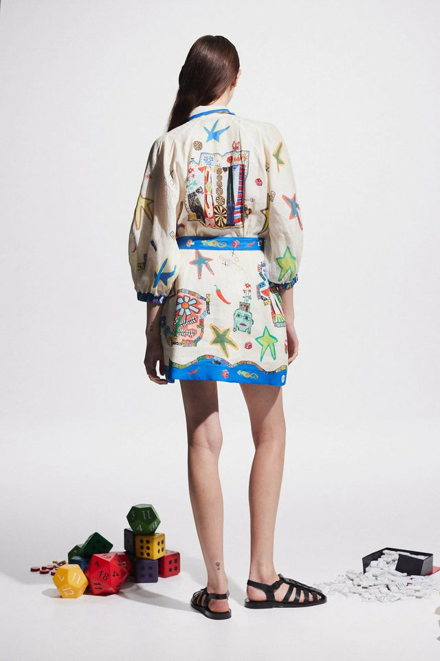 Alemais Players Mini Dress Multi Size AU 16 - 16 / Multi - Dresses