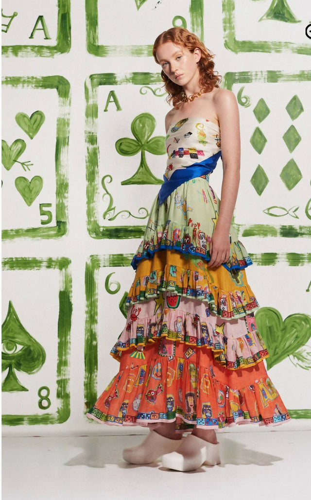 Alemais Players Tiered Skirt Multi Size AU 16 - 16 / Multi - Skirts