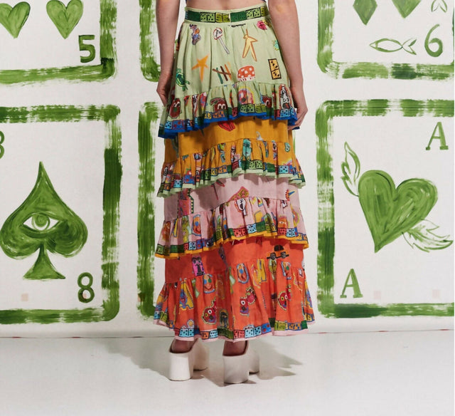Alemais Players Tiered Skirt Multi Size AU 16 - 16 / Multi - Skirts