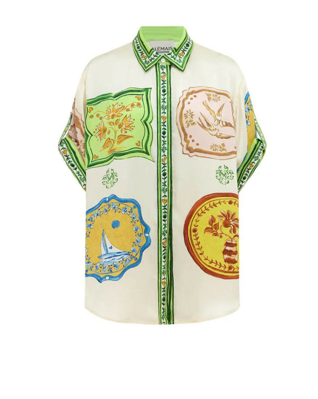 Alemais Porcelain Shirt and Short Set Multi Print Size 16 - 16 / Multi - Outfit Sets