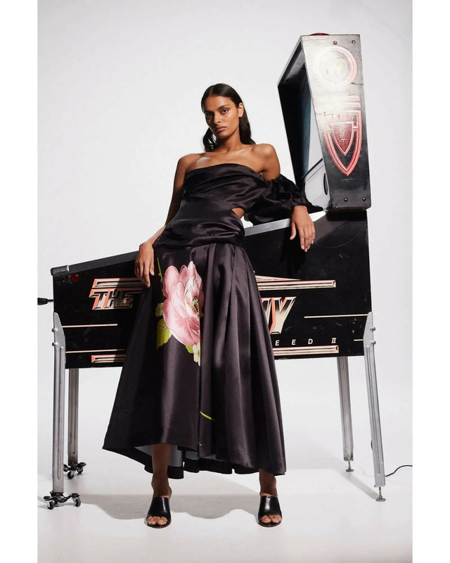 Alemais Regent Noir Gown Black Print - 8 / Black - Dresses