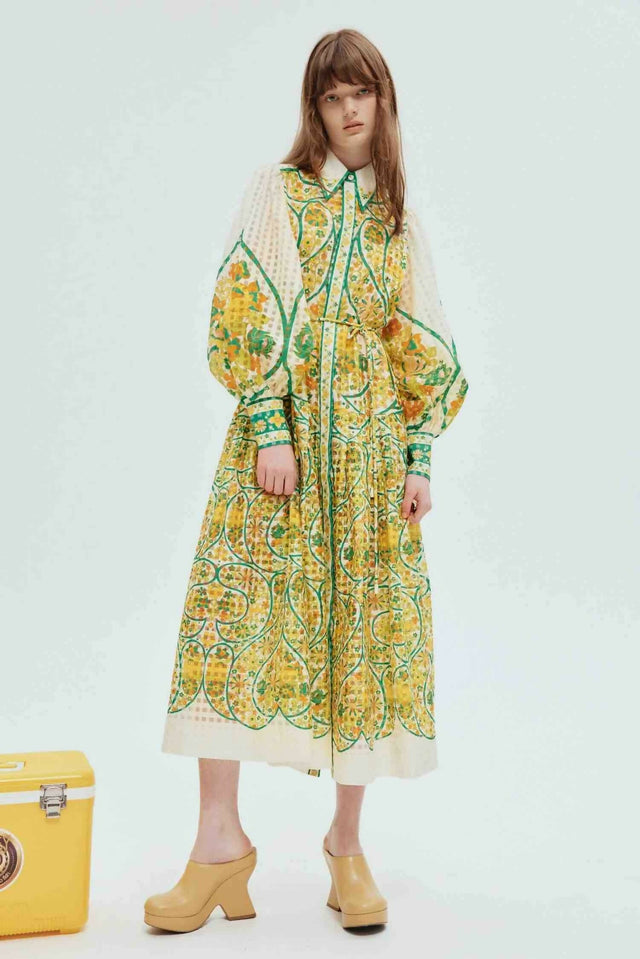 Alemais Rhonda Shirtdress Multi Floral Size 14 - 14 / Multi - Dresses