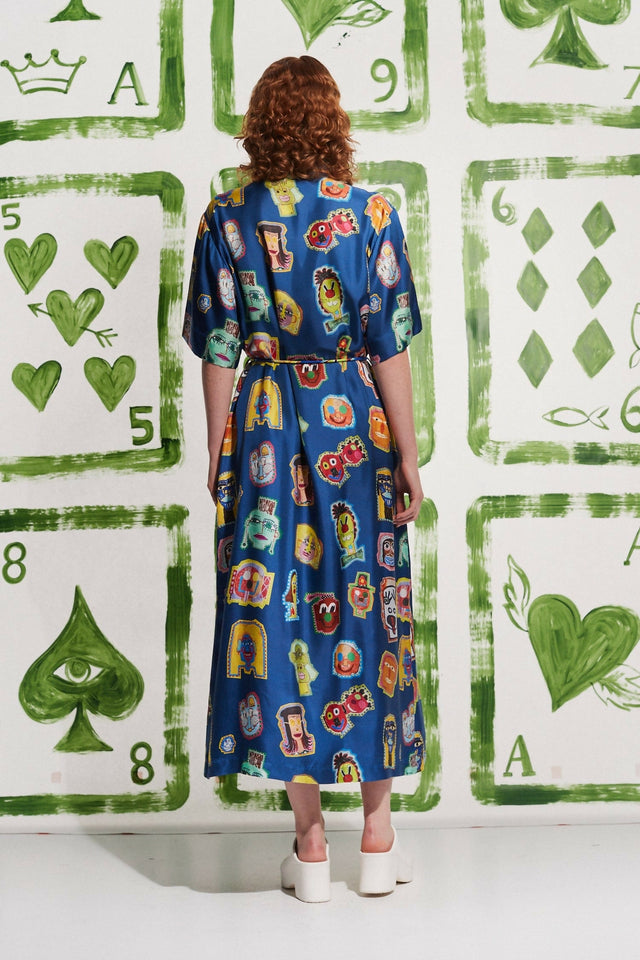 Alemais Rollers Shirt Dress Blue Print Size AU 16 - 16 / Print - Dresses