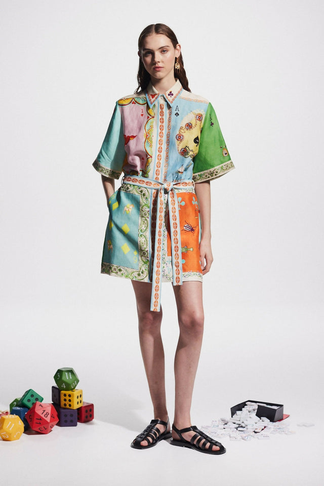 Alemais Rummy Mini Dress Multi Size 14 & 16 - Dresses