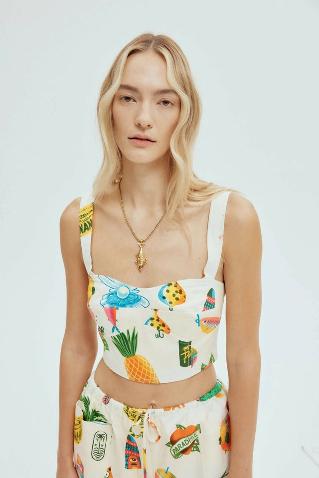 Alemais Samaki Crop Top and Pants Print Size AU 14 - 14 / Print - Outfit Sets