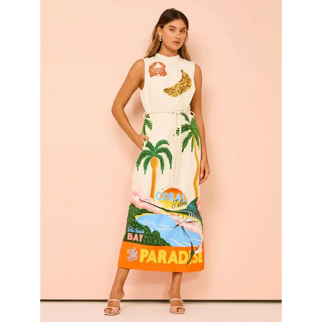 Alemais Samaki Midi Dress In Multi - Size 6 - 6 / Print - Dresses