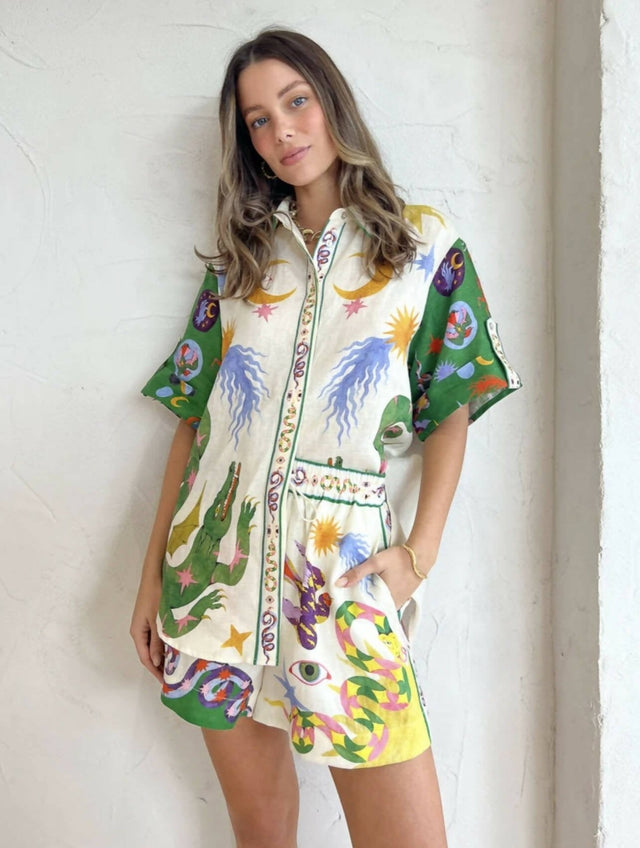 ALEMAIS - Alemais Seeker Shirt And Short Set