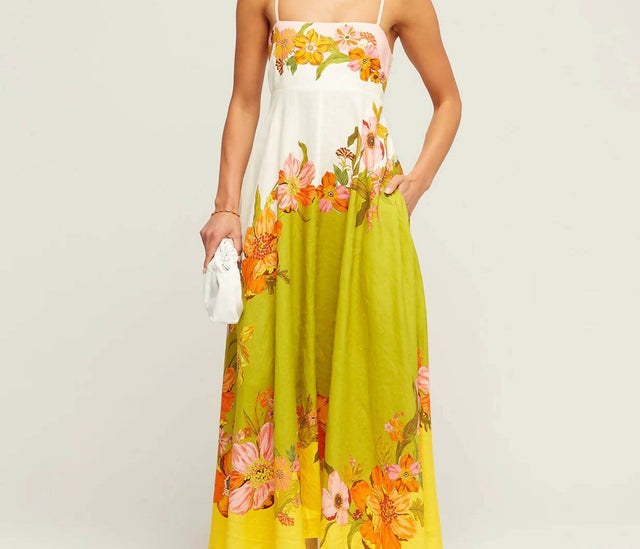 ALEMAIS - Alemais Silas Linen Sundress in Multi